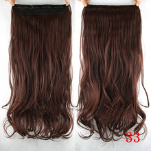 Load image into Gallery viewer, Soowee 60cm Long Straight Women Clip in Hair Extensions Black Brown High Tempreture Synthetic Hair Piece