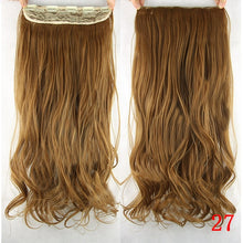 Load image into Gallery viewer, Soowee 60cm Long Straight Women Clip in Hair Extensions Black Brown High Tempreture Synthetic Hair Piece