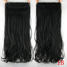 Load image into Gallery viewer, Soowee 60cm Long Straight Women Clip in Hair Extensions Black Brown High Tempreture Synthetic Hair Piece