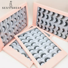 Load image into Gallery viewer, SEXYSHEEP 16 pairs 3D Faux Mink Eyelashes Handmade False lashes Wispy Fluffy Long Lashes Eye Makeup faux cils
