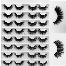 Load image into Gallery viewer, SEXYSHEEP 16 pairs 3D Faux Mink Eyelashes Handmade False lashes Wispy Fluffy Long Lashes Eye Makeup faux cils