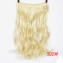 Load image into Gallery viewer, Invisible Wire No Clips in Hair Extensions Secret Fish Line Hairpieces Silky Straight real natural Synthetic Headwear