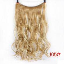 Load image into Gallery viewer, Invisible Wire No Clips in Hair Extensions Secret Fish Line Hairpieces Silky Straight real natural Synthetic Headwear