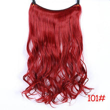 Load image into Gallery viewer, Invisible Wire No Clips in Hair Extensions Secret Fish Line Hairpieces Silky Straight real natural Synthetic Headwear