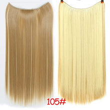 Load image into Gallery viewer, Invisible Wire No Clips in Hair Extensions Secret Fish Line Hairpieces Silky Straight real natural Synthetic Headwear