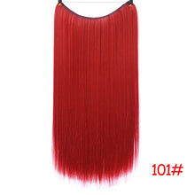 Load image into Gallery viewer, Invisible Wire No Clips in Hair Extensions Secret Fish Line Hairpieces Silky Straight real natural Synthetic Headwear