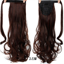 Load image into Gallery viewer, AOOSOO 24 inch Silky Straight Synthetic Clip in Drawstring Ponytail Hairpieces for Women Hair Extension High Temperature Fiber