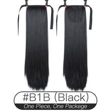 Load image into Gallery viewer, Xnaira Fake Hair Pieces 18-38 Inch Afro Long Straight Drawstring Ponytail Synthetic Hair Bun Pony Tail Clip In Hair Extensions