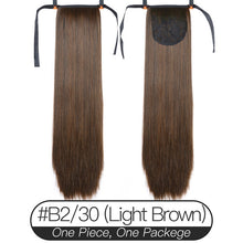 Load image into Gallery viewer, Xnaira Fake Hair Pieces 18-38 Inch Afro Long Straight Drawstring Ponytail Synthetic Hair Bun Pony Tail Clip In Hair Extensions
