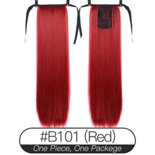 Load image into Gallery viewer, Xnaira Fake Hair Pieces 18-38 Inch Afro Long Straight Drawstring Ponytail Synthetic Hair Bun Pony Tail Clip In Hair Extensions