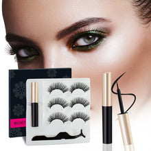 Load image into Gallery viewer, Genailish Magnetic eyelashes faux cils magnetique 3 pairs handmadenatural false eyelashes magnet lashes eyelashes extesion tools