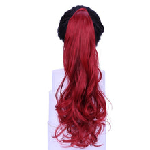 Load image into Gallery viewer, Straight Clip In Hair Tail False Hair 24" 120g Ponytail Hairpiece With Hairpins Synthetic Hair Pony Tail Hair Extensions AOSIWIG