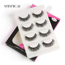 Load image into Gallery viewer, 4 Pairs/pack 3D Mink Hair False Eyelashes Wispy Lashes Natural/Thick Long Eye Lashes Makeup Beauty Extension Tools faux cils