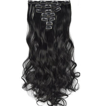 Load image into Gallery viewer, TOPREETY Heat Resistant B5 Synthetic Fiber Wavy 7pcs/set Clip in hair Extensions 7008