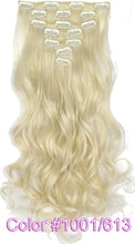 Load image into Gallery viewer, TOPREETY Heat Resistant B5 Synthetic Fiber Wavy 7pcs/set Clip in hair Extensions 7008