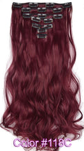 Load image into Gallery viewer, TOPREETY Heat Resistant B5 Synthetic Fiber Wavy 7pcs/set Clip in hair Extensions 7008