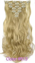 Load image into Gallery viewer, TOPREETY Heat Resistant B5 Synthetic Fiber Wavy 7pcs/set Clip in hair Extensions 7008