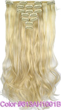 Load image into Gallery viewer, TOPREETY Heat Resistant B5 Synthetic Fiber Wavy 7pcs/set Clip in hair Extensions 7008