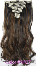 Load image into Gallery viewer, TOPREETY Heat Resistant B5 Synthetic Fiber Wavy 7pcs/set Clip in hair Extensions 7008