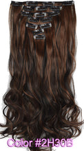 Load image into Gallery viewer, TOPREETY Heat Resistant B5 Synthetic Fiber Wavy 7pcs/set Clip in hair Extensions 7008