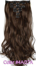 Load image into Gallery viewer, TOPREETY Heat Resistant B5 Synthetic Fiber Wavy 7pcs/set Clip in hair Extensions 7008