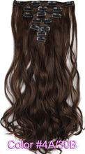 Load image into Gallery viewer, TOPREETY Heat Resistant B5 Synthetic Fiber Wavy 7pcs/set Clip in hair Extensions 7008