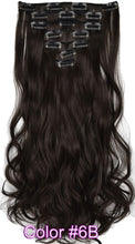 Load image into Gallery viewer, TOPREETY Heat Resistant B5 Synthetic Fiber Wavy 7pcs/set Clip in hair Extensions 7008