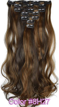 Load image into Gallery viewer, TOPREETY Heat Resistant B5 Synthetic Fiber Wavy 7pcs/set Clip in hair Extensions 7008
