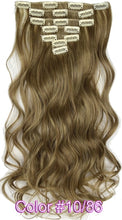 Load image into Gallery viewer, TOPREETY Heat Resistant B5 Synthetic Fiber Wavy 7pcs/set Clip in hair Extensions 7008