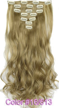 Load image into Gallery viewer, TOPREETY Heat Resistant B5 Synthetic Fiber Wavy 7pcs/set Clip in hair Extensions 7008