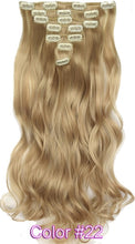 Load image into Gallery viewer, TOPREETY Heat Resistant B5 Synthetic Fiber Wavy 7pcs/set Clip in hair Extensions 7008