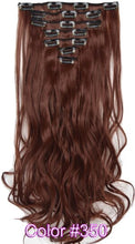 Load image into Gallery viewer, TOPREETY Heat Resistant B5 Synthetic Fiber Wavy 7pcs/set Clip in hair Extensions 7008