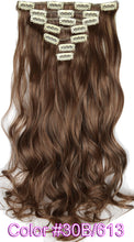 Load image into Gallery viewer, TOPREETY Heat Resistant B5 Synthetic Fiber Wavy 7pcs/set Clip in hair Extensions 7008