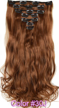 Load image into Gallery viewer, TOPREETY Heat Resistant B5 Synthetic Fiber Wavy 7pcs/set Clip in hair Extensions 7008