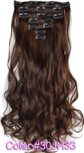 Load image into Gallery viewer, TOPREETY Heat Resistant B5 Synthetic Fiber Wavy 7pcs/set Clip in hair Extensions 7008