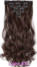 Load image into Gallery viewer, TOPREETY Heat Resistant B5 Synthetic Fiber Wavy 7pcs/set Clip in hair Extensions 7008