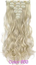 Load image into Gallery viewer, TOPREETY Heat Resistant B5 Synthetic Fiber Wavy 7pcs/set Clip in hair Extensions 7008