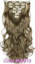 Load image into Gallery viewer, TOPREETY Heat Resistant B5 Synthetic Fiber Wavy 7pcs/set Clip in hair Extensions 7008