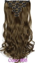 Load image into Gallery viewer, TOPREETY Heat Resistant B5 Synthetic Fiber Wavy 7pcs/set Clip in hair Extensions 7008