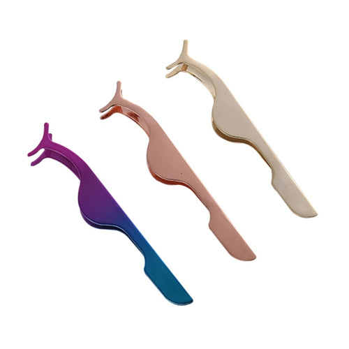 False Eyelash Curler Applicator Eyelash Extension Tweezers Remover Nipper Tweezers Nipper Auxiliary Clamp Clip Recourbe Cil