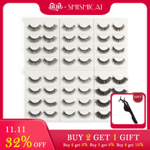 Load image into Gallery viewer, 4 Pairs/pack 3D Mink Hair False Eyelashes Wispy Lashes Natural/Thick Long Eye Lashes Makeup Beauty Extension Tools faux cils