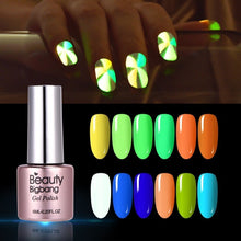 Load image into Gallery viewer, Beautybigbang Neon Nail Gel Polish Fluorescent Color Nail Art Gel Polish Poly Gel Noctilucent Vernis Ongle Glow In Dark Nail Gel