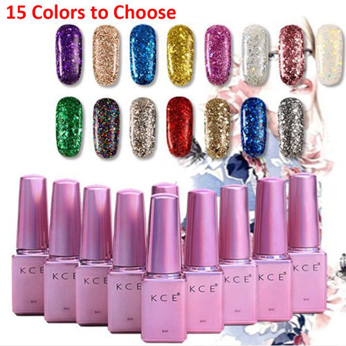 New Arrival Shiny Sequin Glitter Gel Nail Polish Candy Color Gel Lacquer Primer Manicure Gel Nail Varnish vernis ongle