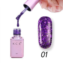 Load image into Gallery viewer, New Arrival Shiny Sequin Glitter Gel Nail Polish Candy Color Gel Lacquer Primer Manicure Gel Nail Varnish vernis ongle
