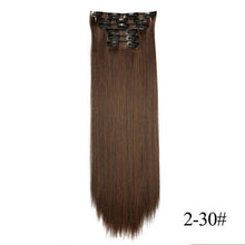 Load image into Gallery viewer, Vigorous 16 Clips 6Pcs/Set Silky Straight Synthetic Clip in Hair Extensions for Women False Hairpiece Heat Resistant 22 Inches