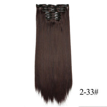 Load image into Gallery viewer, Vigorous 16 Clips 6Pcs/Set Silky Straight Synthetic Clip in Hair Extensions for Women False Hairpiece Heat Resistant 22 Inches