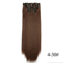 Load image into Gallery viewer, Vigorous 16 Clips 6Pcs/Set Silky Straight Synthetic Clip in Hair Extensions for Women False Hairpiece Heat Resistant 22 Inches