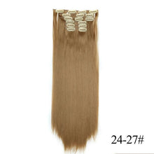 Load image into Gallery viewer, Vigorous 16 Clips 6Pcs/Set Silky Straight Synthetic Clip in Hair Extensions for Women False Hairpiece Heat Resistant 22 Inches