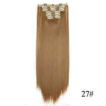 Load image into Gallery viewer, Vigorous 16 Clips 6Pcs/Set Silky Straight Synthetic Clip in Hair Extensions for Women False Hairpiece Heat Resistant 22 Inches