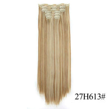 Load image into Gallery viewer, Vigorous 16 Clips 6Pcs/Set Silky Straight Synthetic Clip in Hair Extensions for Women False Hairpiece Heat Resistant 22 Inches